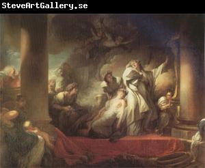 Jean Honore Fragonard The Hight Priest Coresus Sacrifices Himself to Save Callirhoe (mk05)